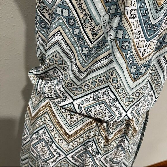 WHBM Tribal Print Strappy Belted Midi Dress - Picture 4 of 12